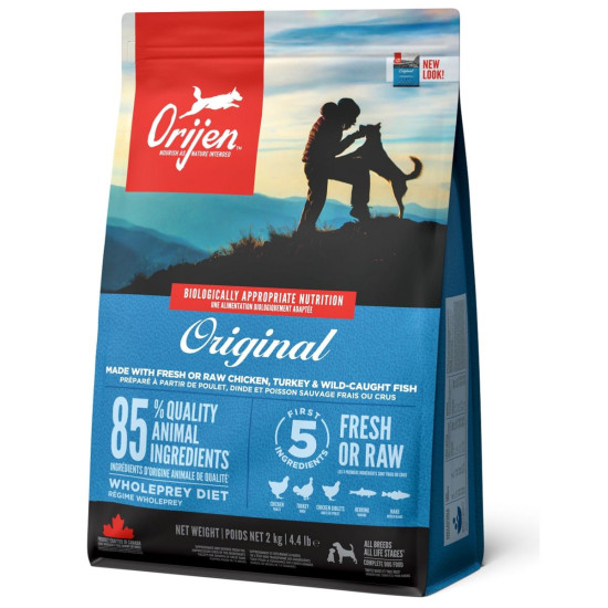 ORIJEN Original Adult Dog – hrană uscată fără cereale pentru câini adulți, 2 kg